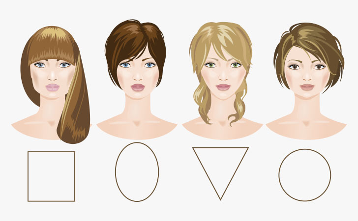 types of bangs for different face shapes