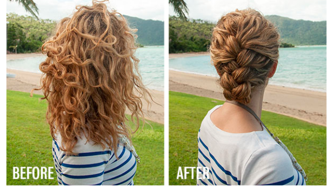 Easy French-Braid Ponytail With How-to Tutorial Photos